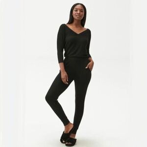 Michael Stars | Rex | Ribbed V neck Jumpsuit
